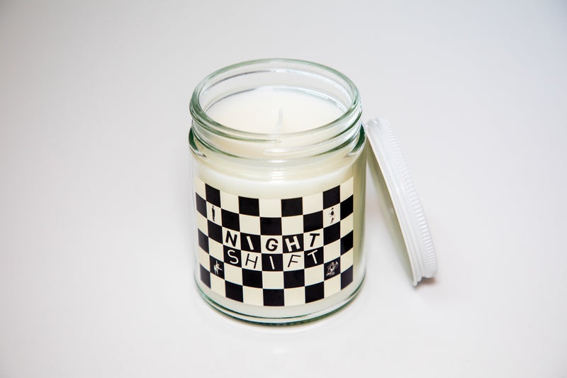 Vintage Checkered Candle