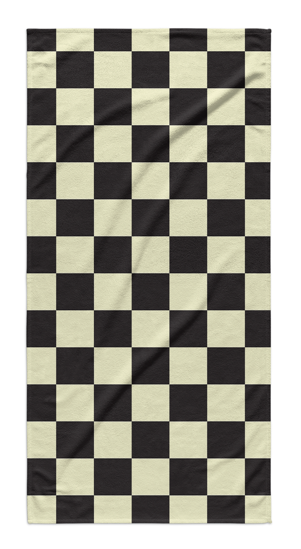 Vintage Checkered Oversized Beach Towel