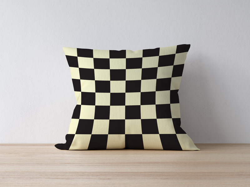 Vintage Checkered Throw Pillow